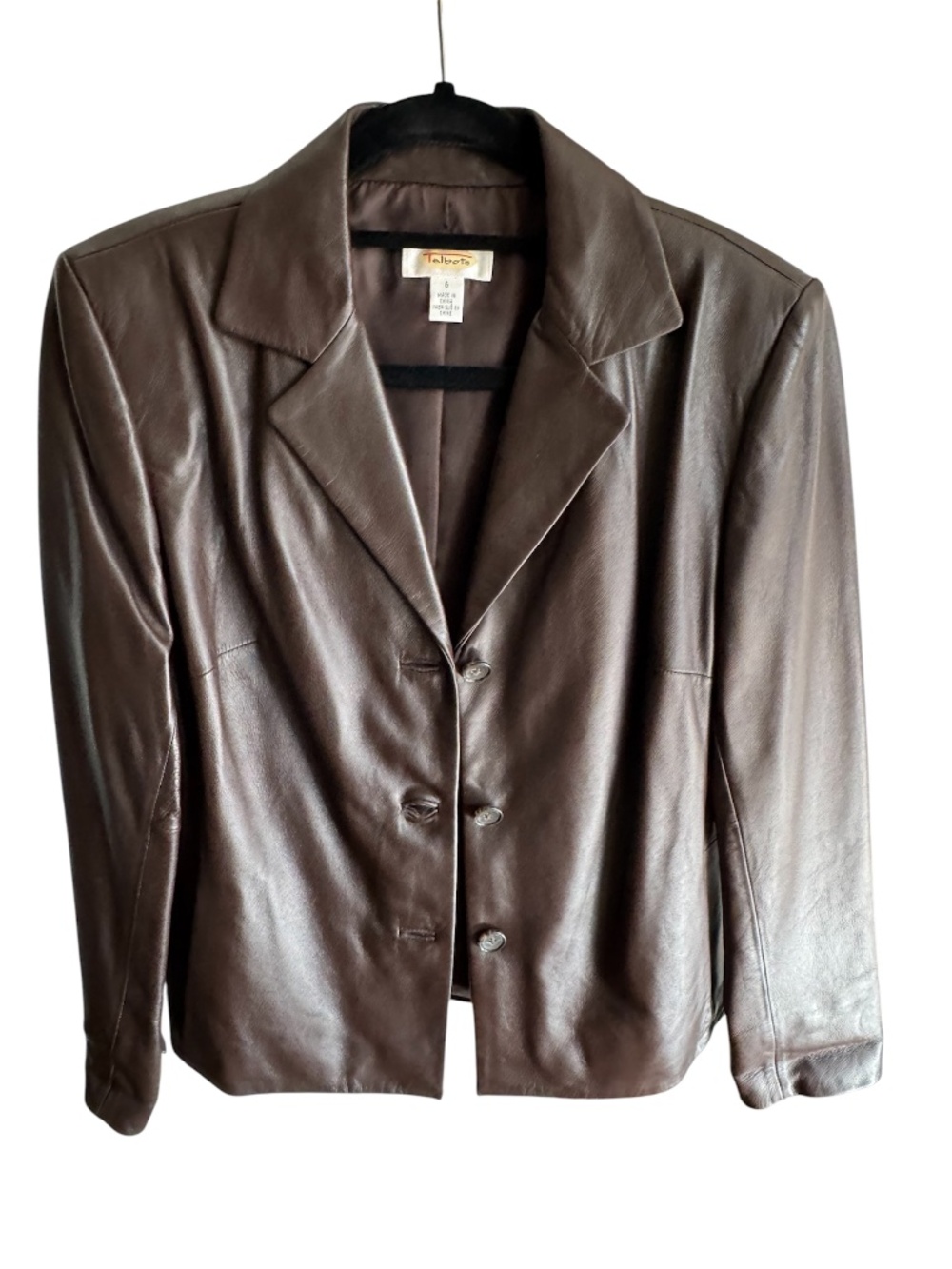 Brown Leather Jacket size 6